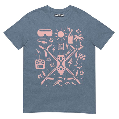 WREKD Co. Clothing, T-Shirt Heather Indigo / S WREKD® Summer Vibes Mosaic Tee