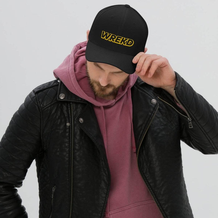 WREKD Yellow Embroidered Structured Twill Cap