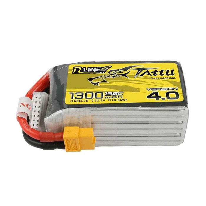 XT60 Tattu R-Line Version 4.0 22.2V 6S 1300mAh 130C LiPo Battery for Sale