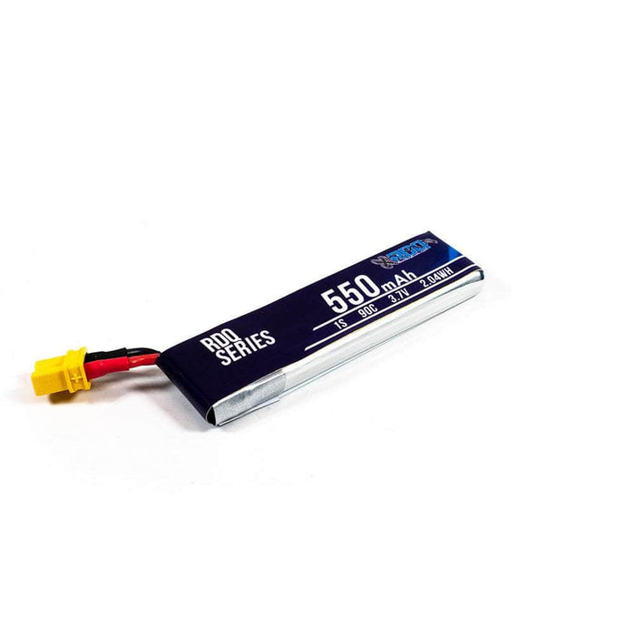 RDQ Series 3.7V 1S 550mAh 90C LiPo Whoop/Micro Battery w/ Cabled Connector - Choose Version
