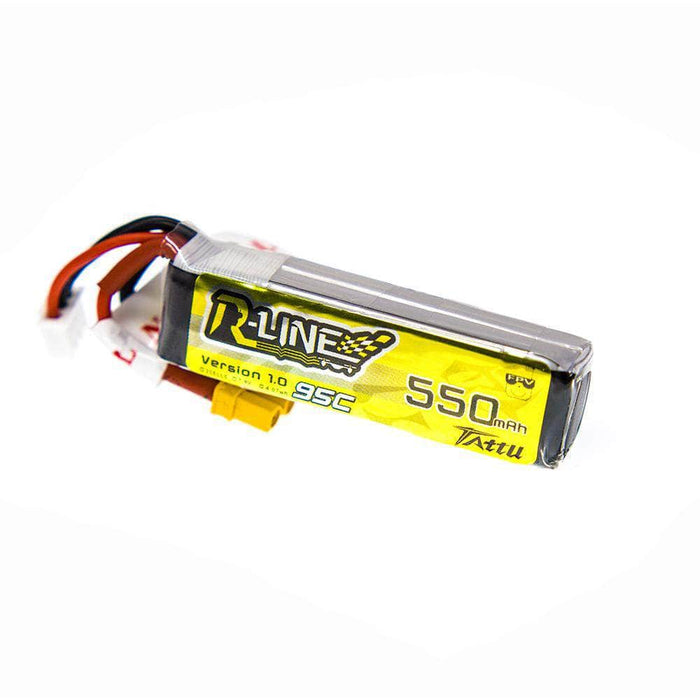 Tattu R-Line 7.4V 2S 550mAh 95C LiPo Micro Battery - XT30 - RaceDayQuads