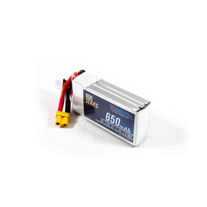 RDQ Series 11.4V 3S 650mAh 120C LiPo Whoop/Micro Battery - XT30
