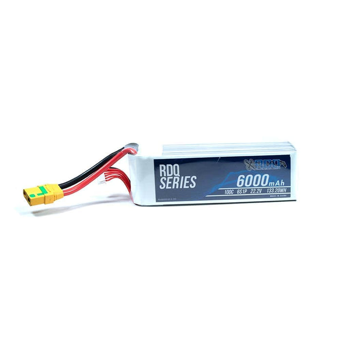 RDQ Series 22.2V 6S 6000mAh 100C LiPo Battery - XT90 Anti Spark - For Sale At RaceDayQuads