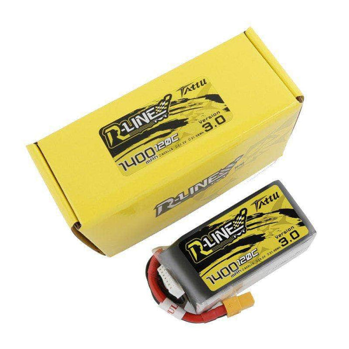 Tattu R-Line Version 3.0 22.2V 6S 1400mAh LiPo Battery- XT60 - RaceDayQuads