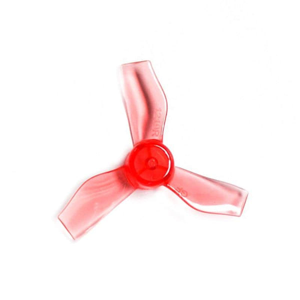 GEMFAN Prop Clear Red Gemfan 1219-3 Durable Tri-Blade 31mm Micro/Whoop Prop 8 Pack (1mm Shaft) - Choose Your Color