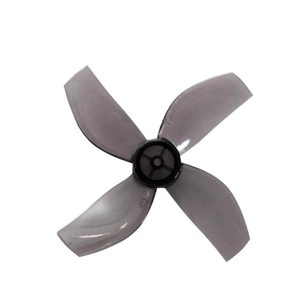 GEMFAN Prop Clear Gray Gemfan 35mm Durable Quad-Blade Micro/Whoop Prop 8 Pack (1mm Shaft) - Choose Your Color
