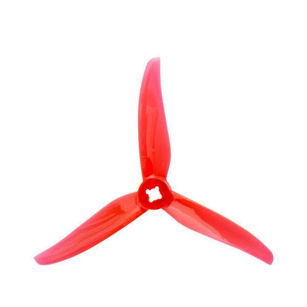 GEMFAN Prop Clear Red Gemfan Hurricane 4023 Durable Tri-Blade 4" Prop 4 Pack (5mm & 1.5mm Mounting) - Choose Your Color
