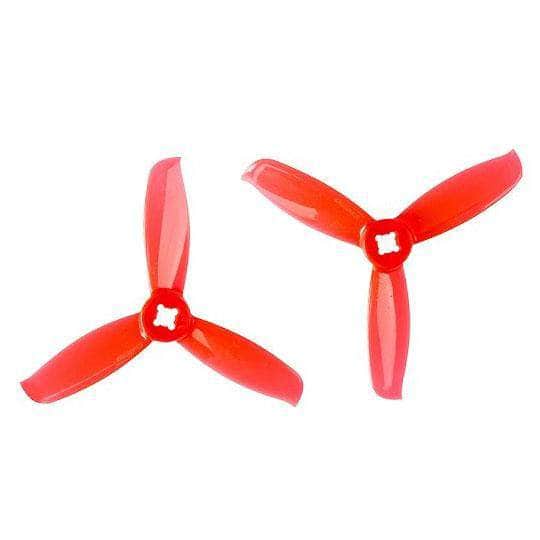 GEMFAN Prop Clear Red Gemfan WinDancer 3028 Tri-Blade 3" Prop 4 Pack  (5mm/1.5mm Mounting) - Choose Your Color