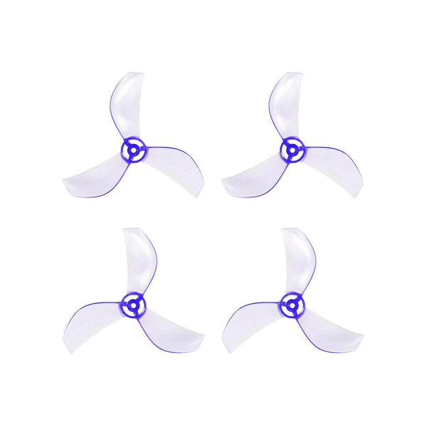 NEWBEEDRONE Prop Clear Purple NewBeeDrone Azi Tri-Blade 31mm Micro/Whoop Prop 8 Pack (1mm Shaft) - Choose Your Color