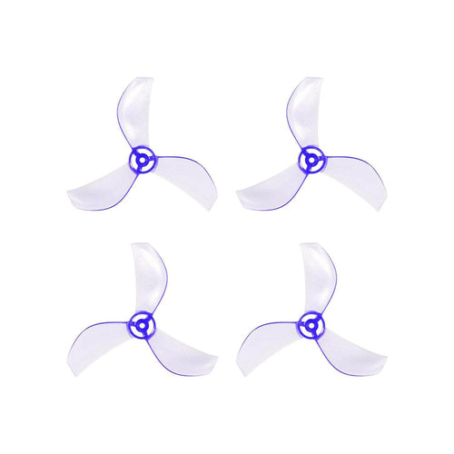 NEWBEEDRONE Prop Clear Purple NewBeeDrone Azi Tri-Blade 31mm Micro/Whoop Prop 8 Pack (1mm Shaft) - Choose Your Color