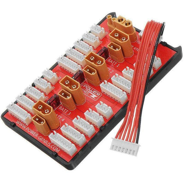 Power Genius 4 Pack 2-6S 2in1 Parallel Charging Board - XT30 & XT60 - RaceDayQuads