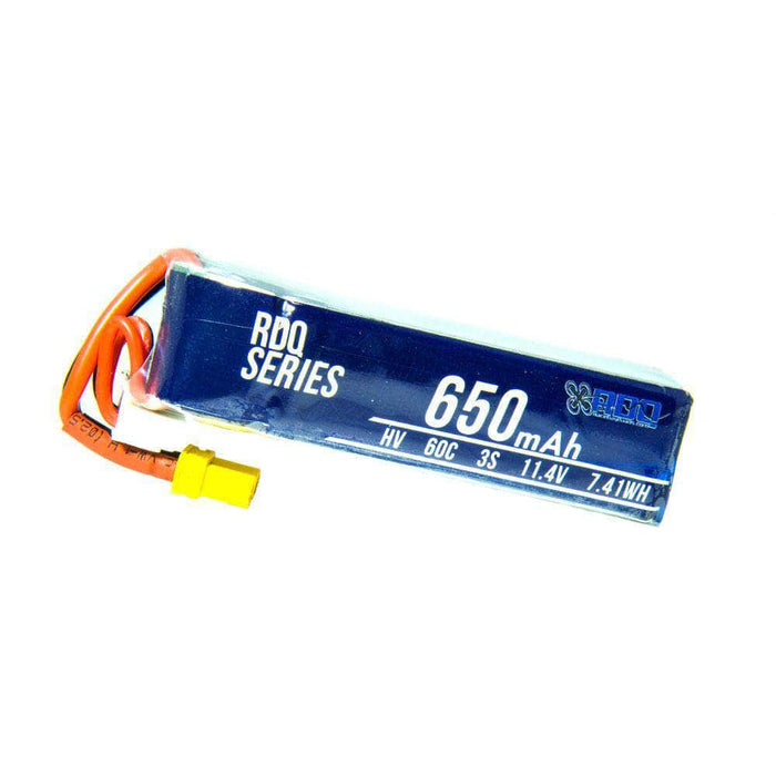 RDQ Series 11.4V 3S 650mAh 60C LiHV Micro Battery - XT30 - RaceDayQuads